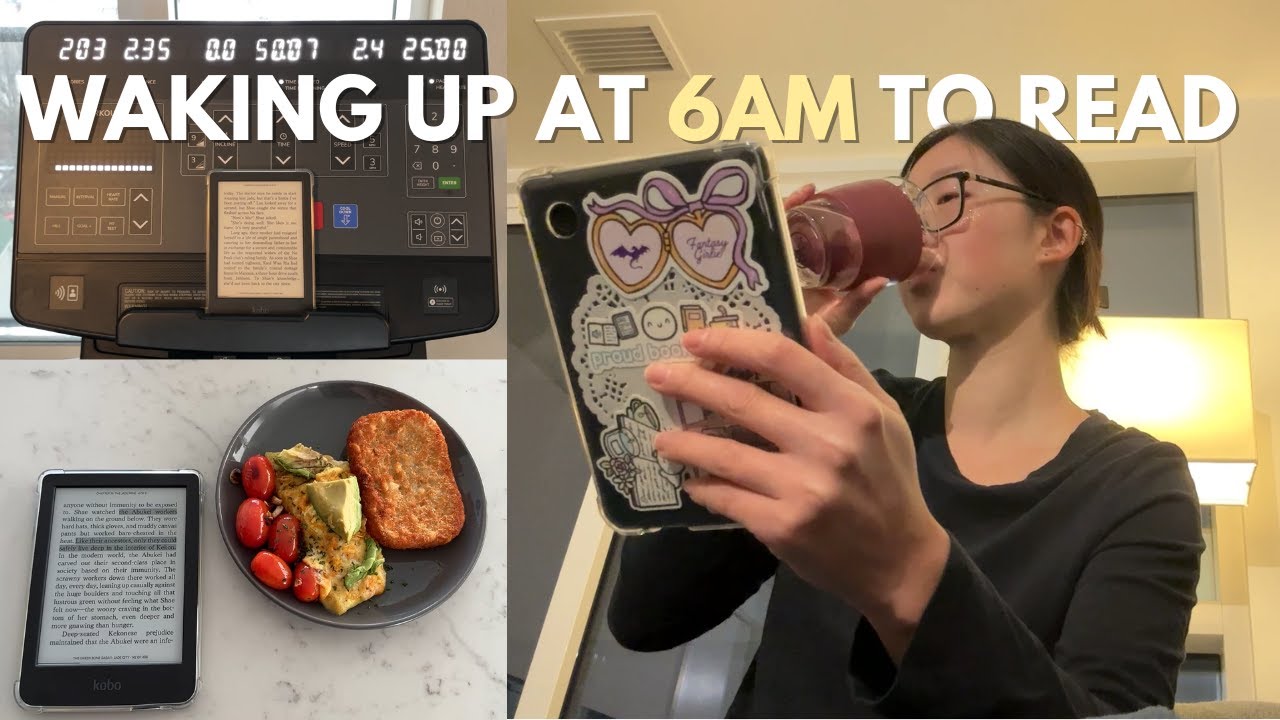 waking up at 6am to read ⏰📚 | *spoiler free* reading vlog