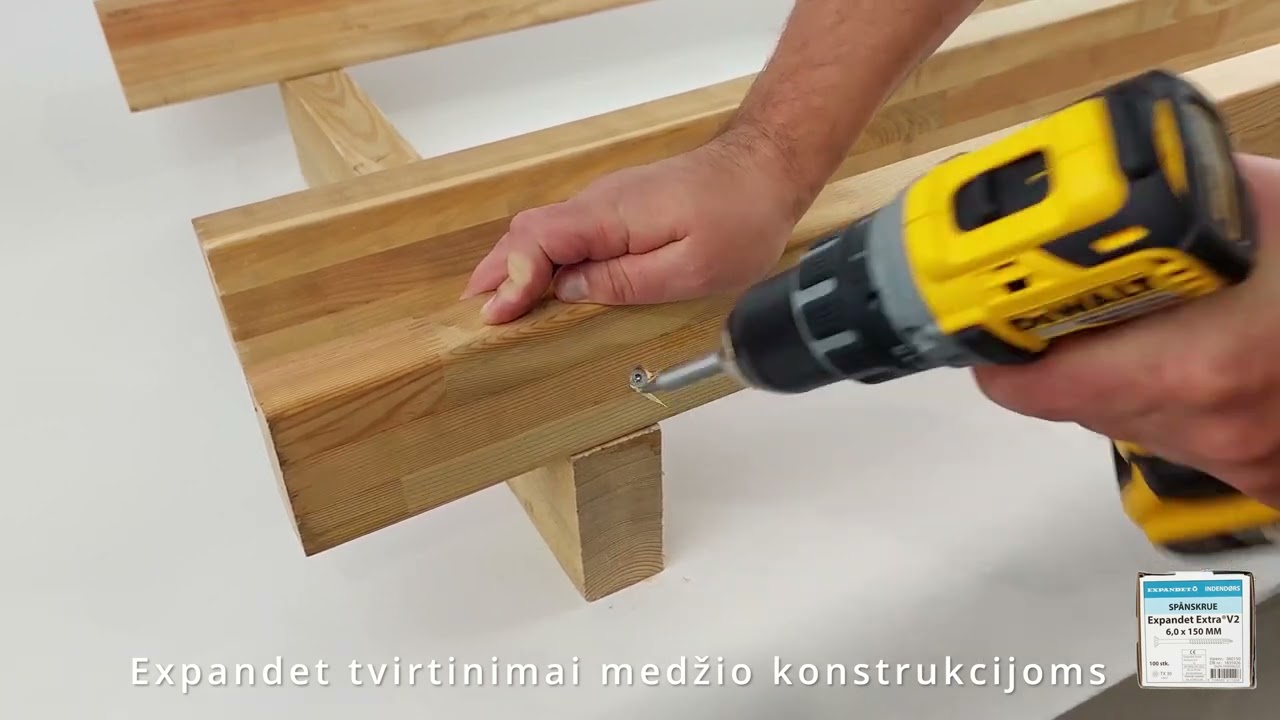 Expandet tvirtinimai medžio konstrucijoms, cinkuoti | MDS Terasos