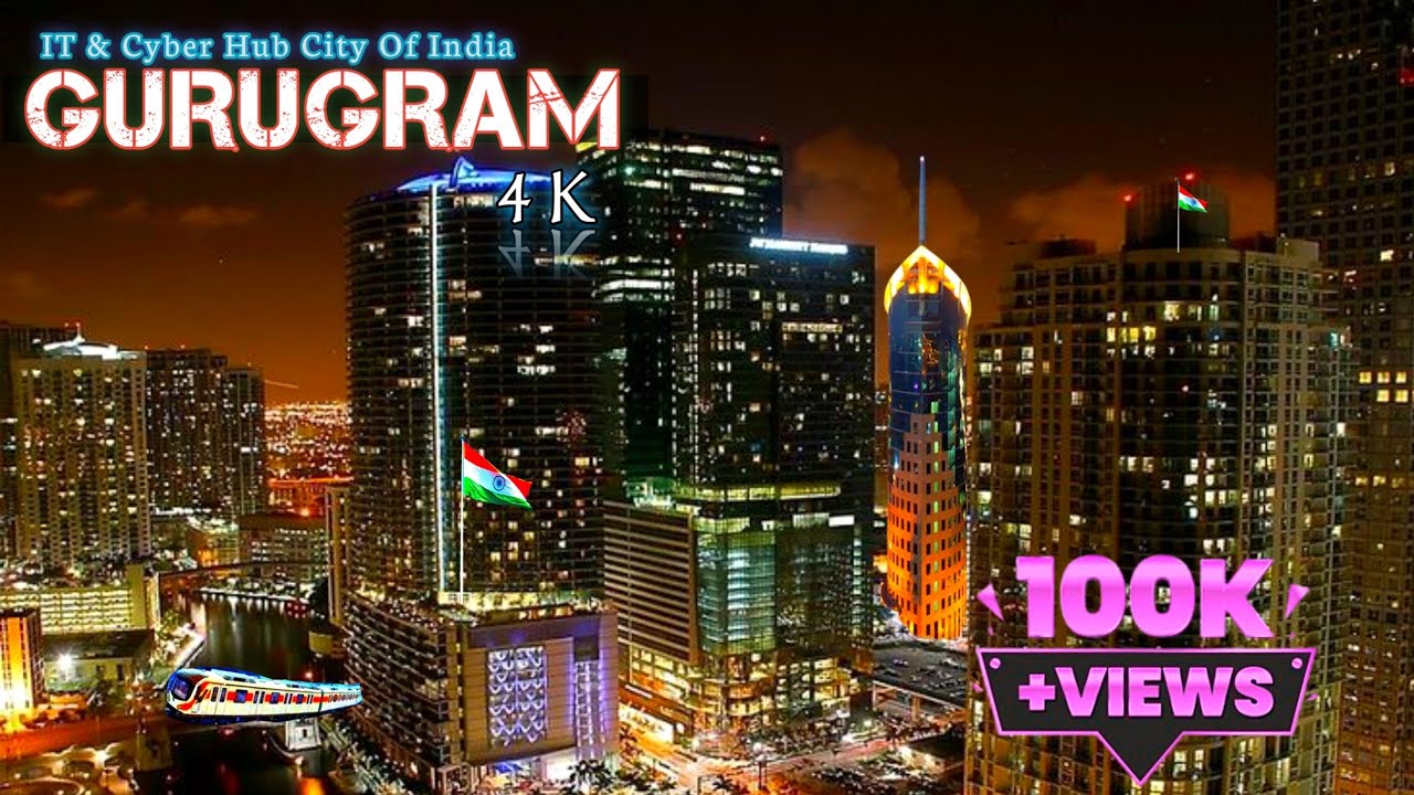 Gurgaon City - Cyber Hub Of India | Gurugram City 4k Drone View 2024 | Gurugram 4k Cinematic View