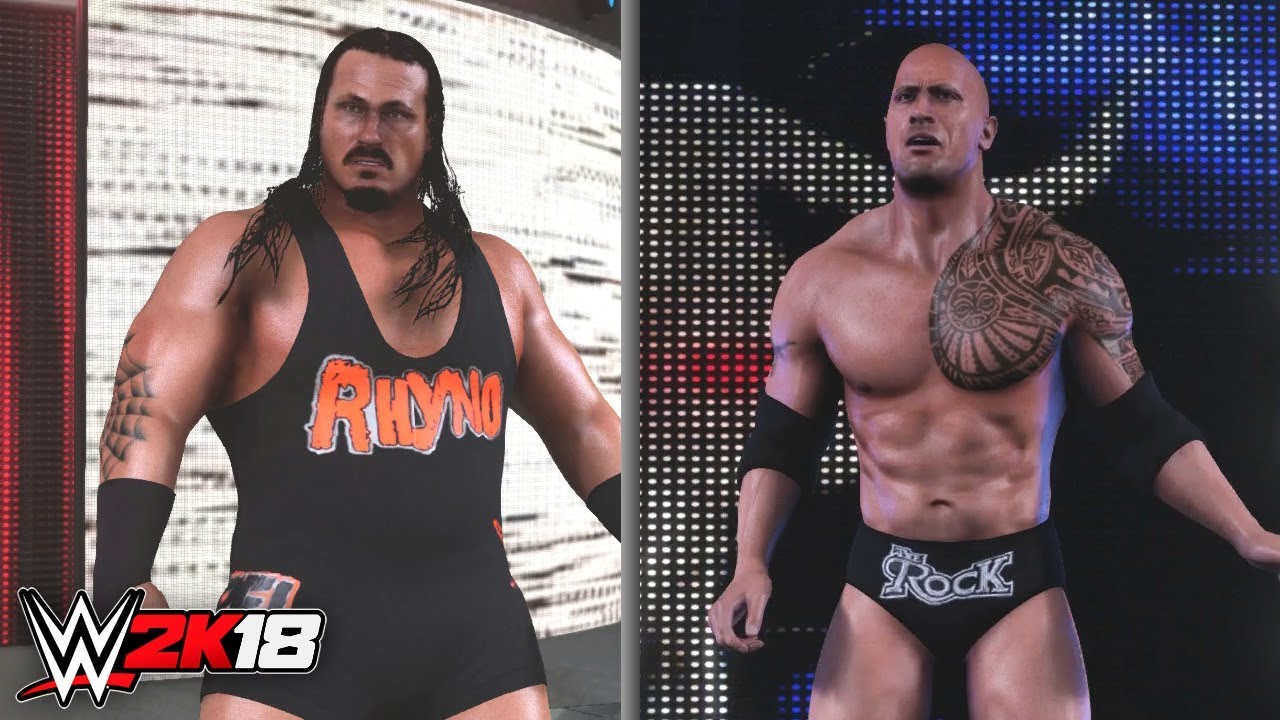 WWE 2K18 Rhyno Entrance & The Rock Entrance - PS4 Pro Early Access