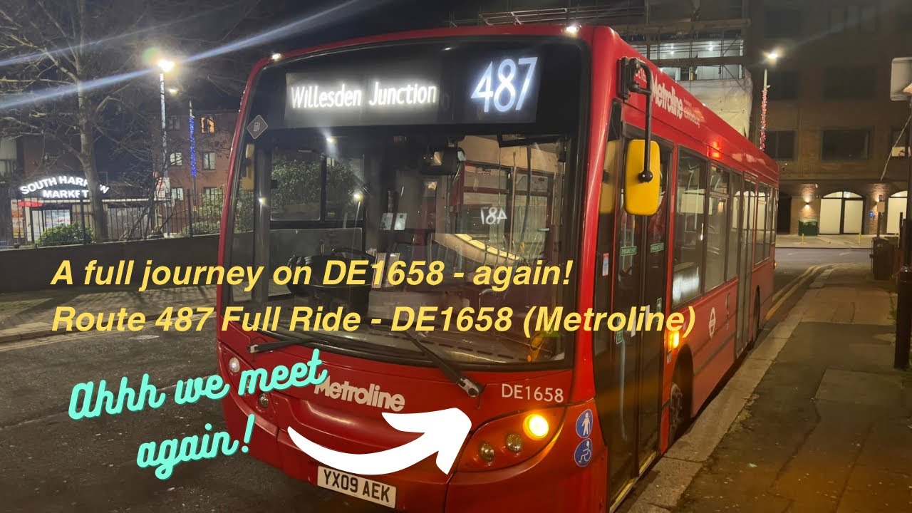 London Bus Route 487: The Ultimate Bus Journey on DE1658 (Bus Trekking)