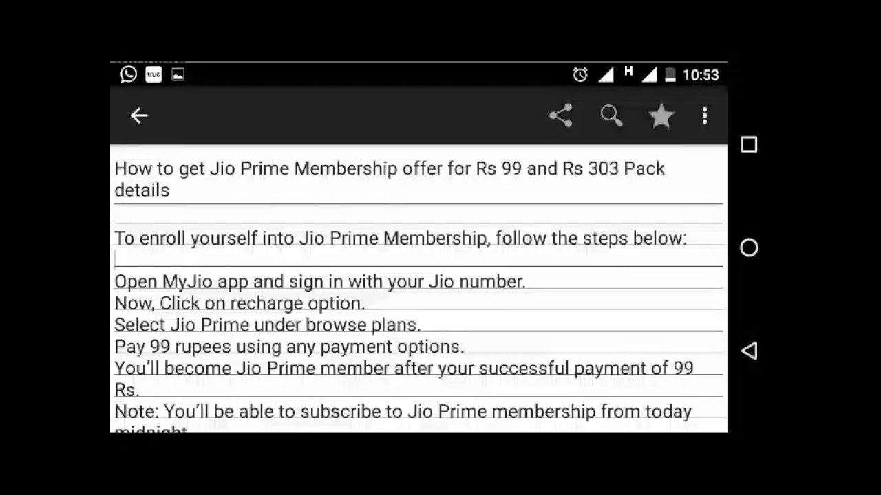 How to register for JIO PRIME membership