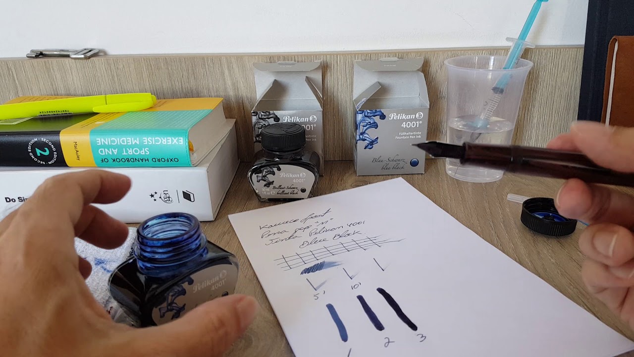 Tinta Pelikan 4001 Blue Black - análise