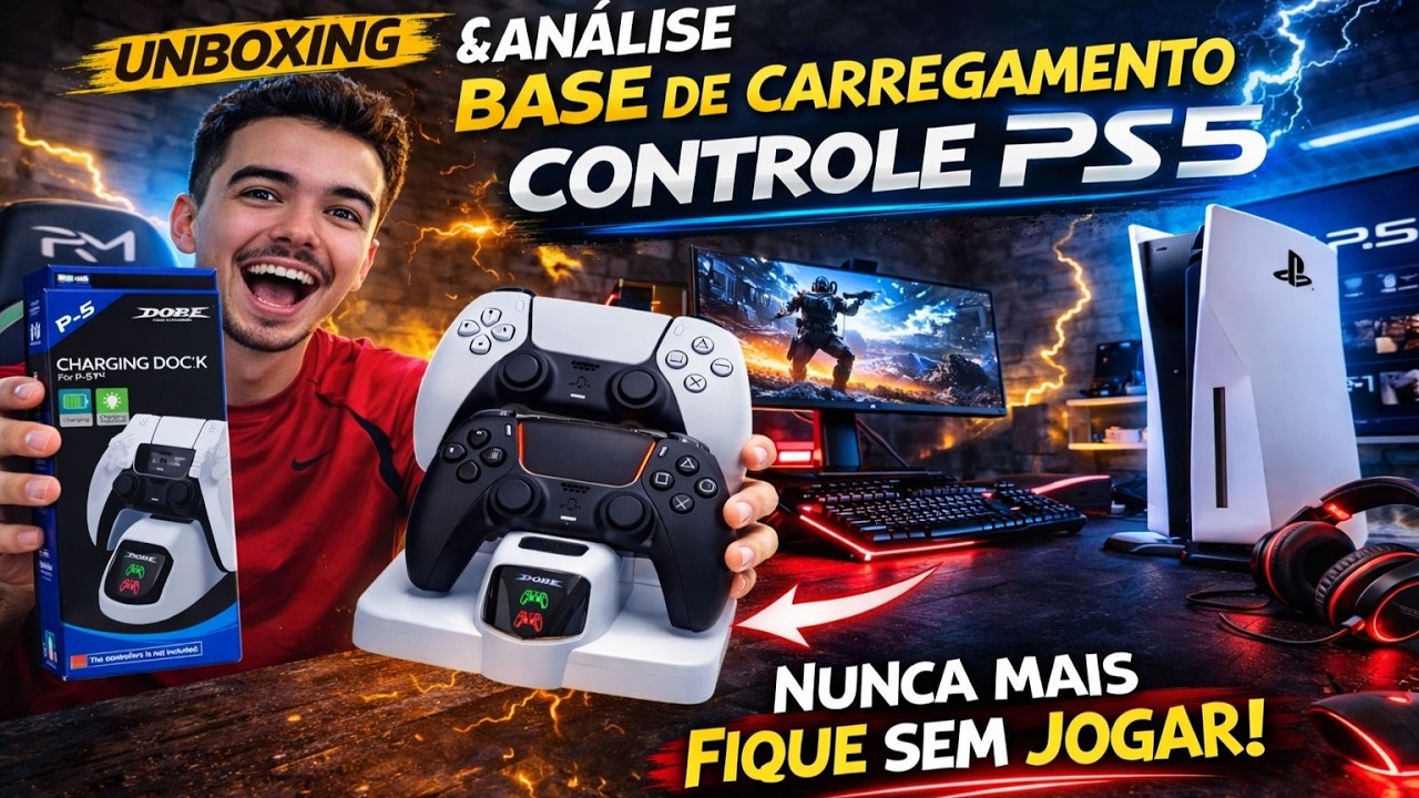 BASE DE CARREGAMENTO PARA CONTROLE DE PS5 DOBE