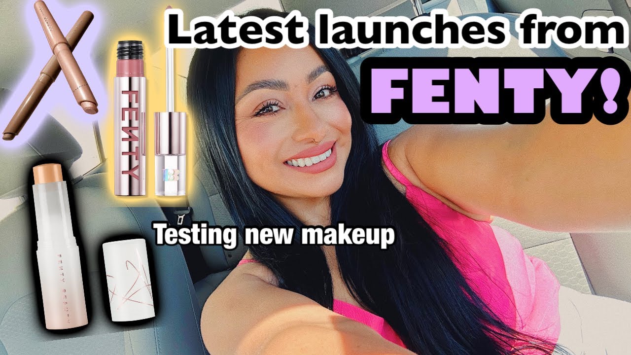 FENTY BEAUTY LATEST LAUNCHES TRY ON! tint stick, lipsticks, & eyeshadow sticks #fentybeauty