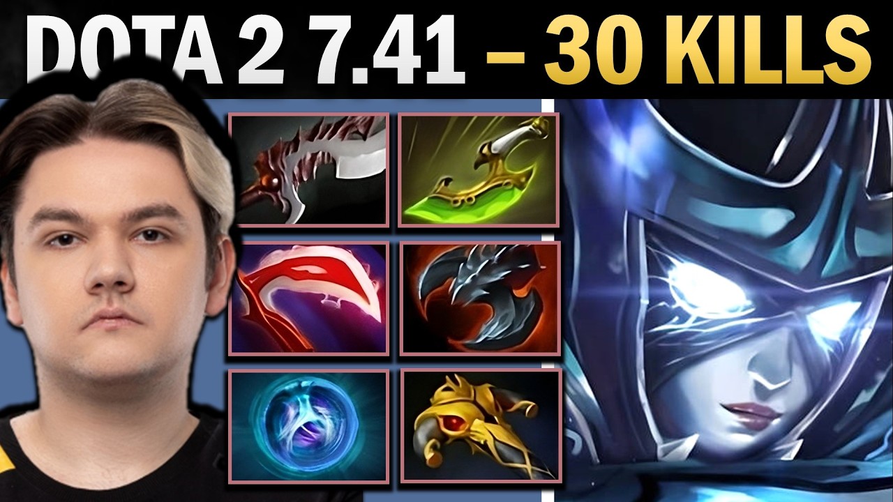 Phantom Assassin Dota 2 7.41 with 30 Kills and Linkens - Dota 2 Gameplay