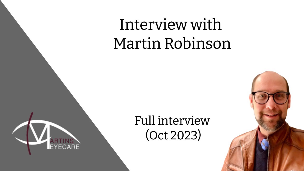 Interview with Martin Robinson - Owner of Martin's Eyecare, Glenorchy, Tasmania