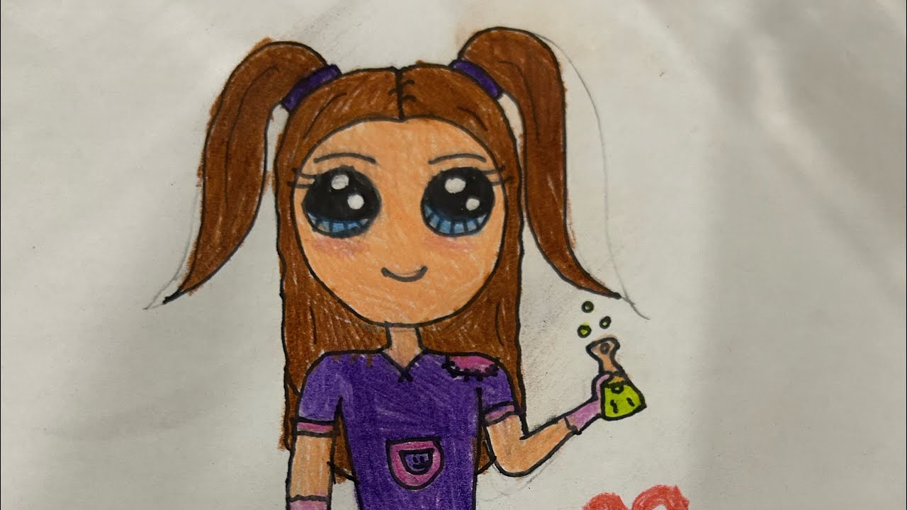 How to Draw a Cool Science Girl 👩‍🔬💜