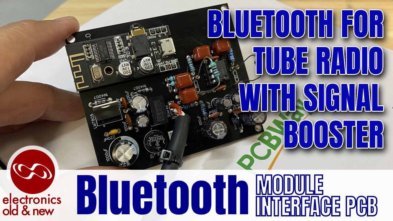 Power supply board for adding bluetooth module to a tube radio, with signal booster. #PCBWay#
