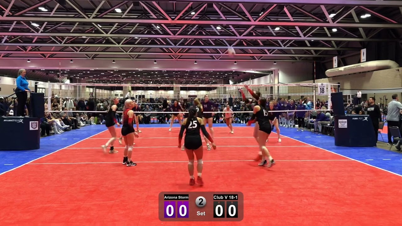 Club V 18-1 vs Arizona Storm 18-1 club volleyball 2/21/22