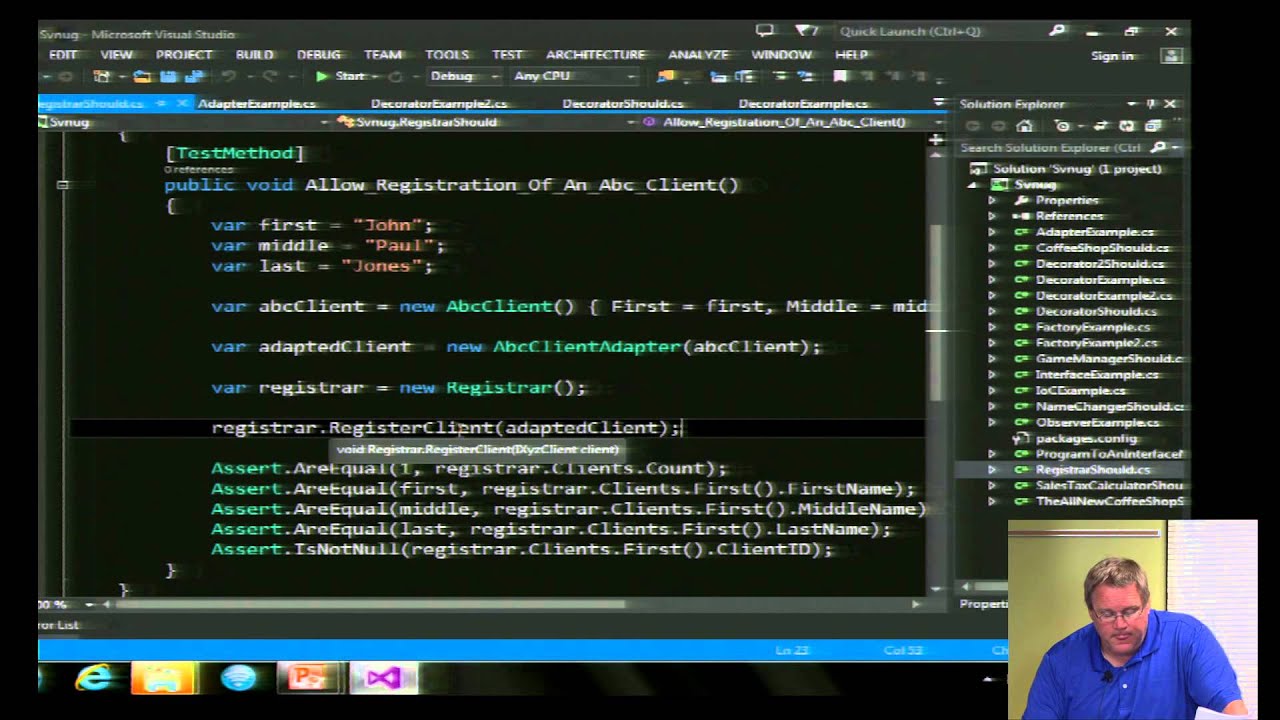 The Missing Ingriedents : Practical Design Patterns and Coding Practices — SVNUG Presentation 38