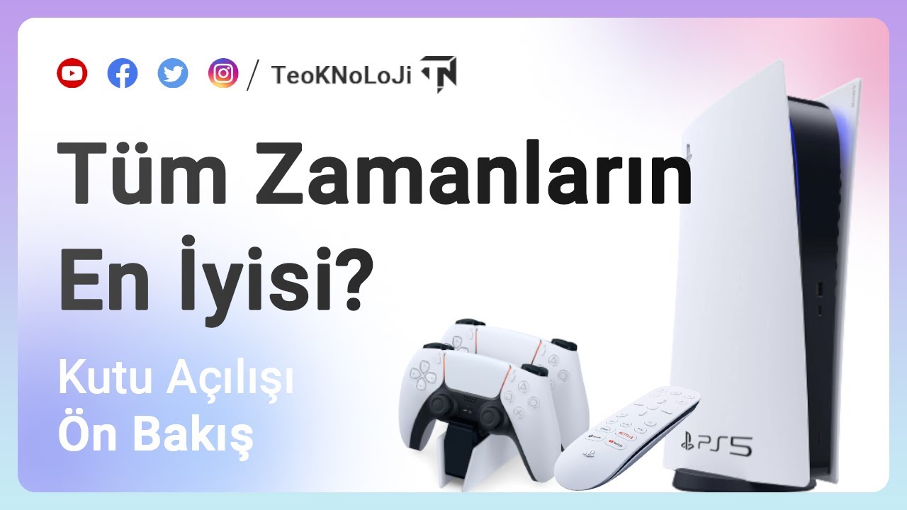 Sony PlayStation 5 oyun konsolu medya uzaktan kumanda DualSense şarj istasyonu kutu açılışı