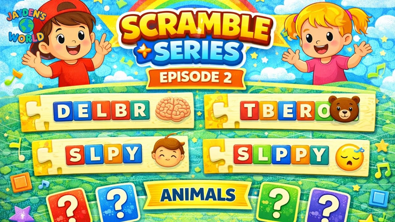 🧩 6 Letter Word Scramble for Kids | Fun Brain Game for Ages 6–10