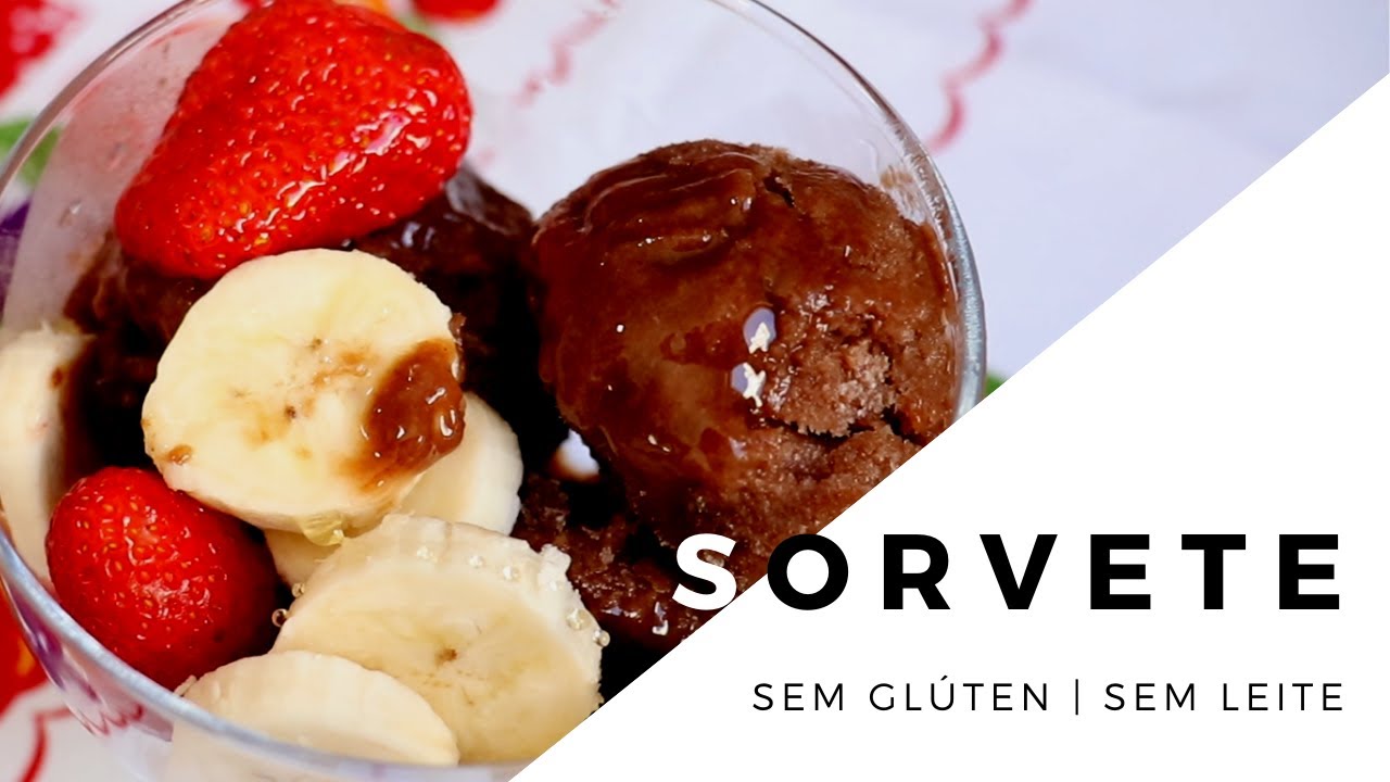 SORVETE SEM LEITE | SEM GLÚTEN | 2 INGREDIENTES | SAUDÁVEL