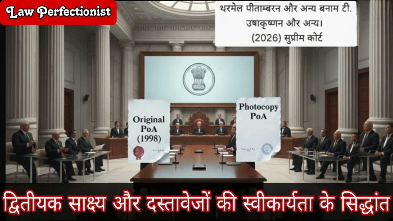 द्वितीयक साक्ष्य और दस्तावेजों की स्वीकार्यता के सिद्धांत #legal #law 