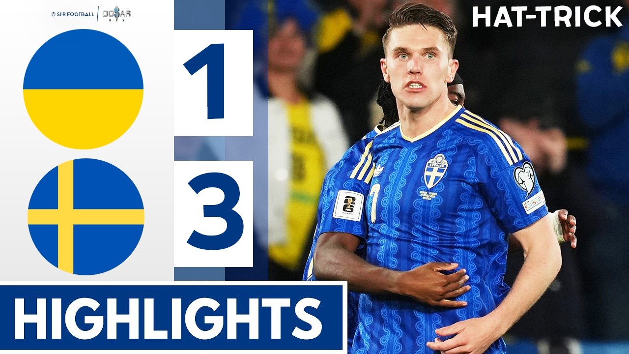Sweden vs Ukraine 3-1 - Highlights & All Goals - Gyokeres Hattrick