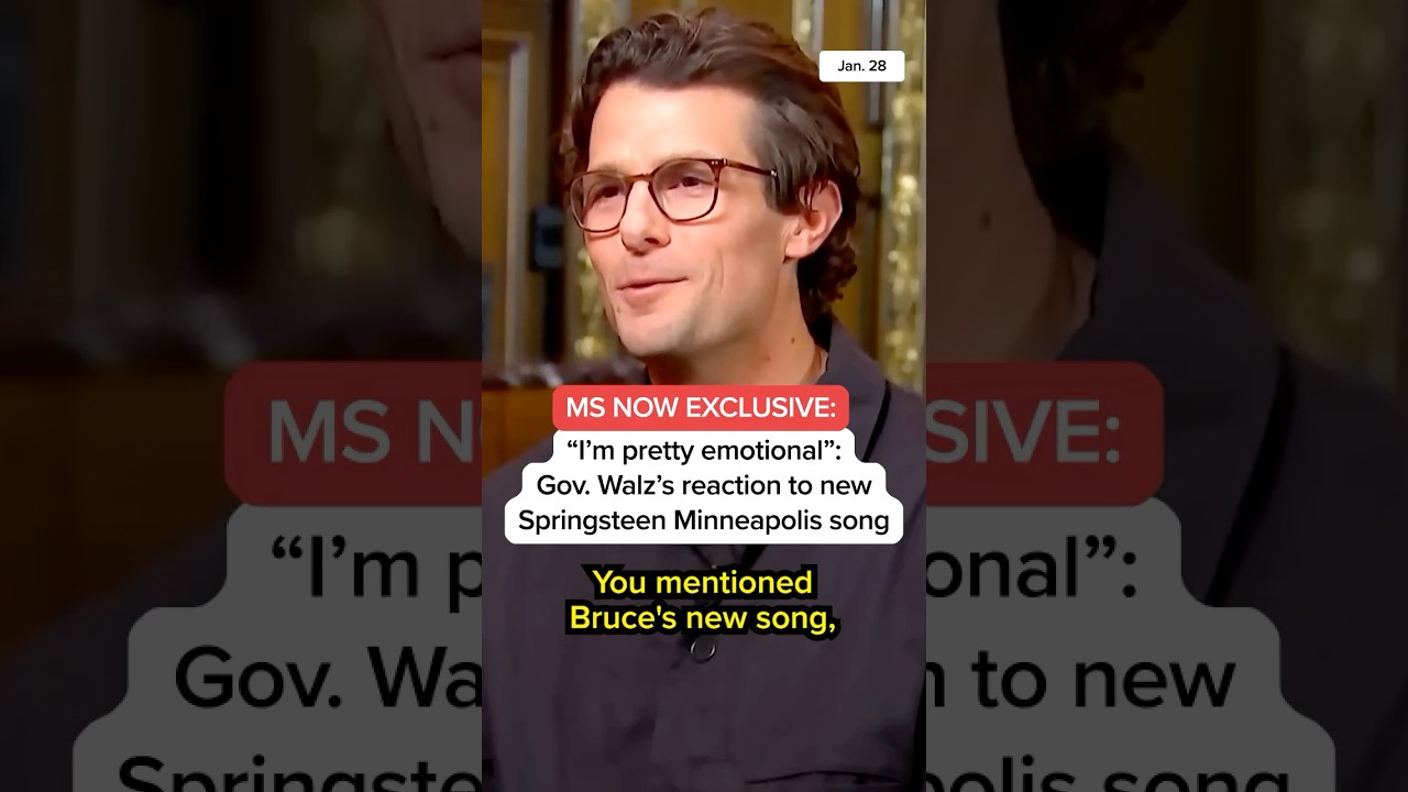 MS NOW EXCLUSIVE: 'I'm pretty emotional' Gov. Walz's reaction to new Springsteen Minneapolis song
