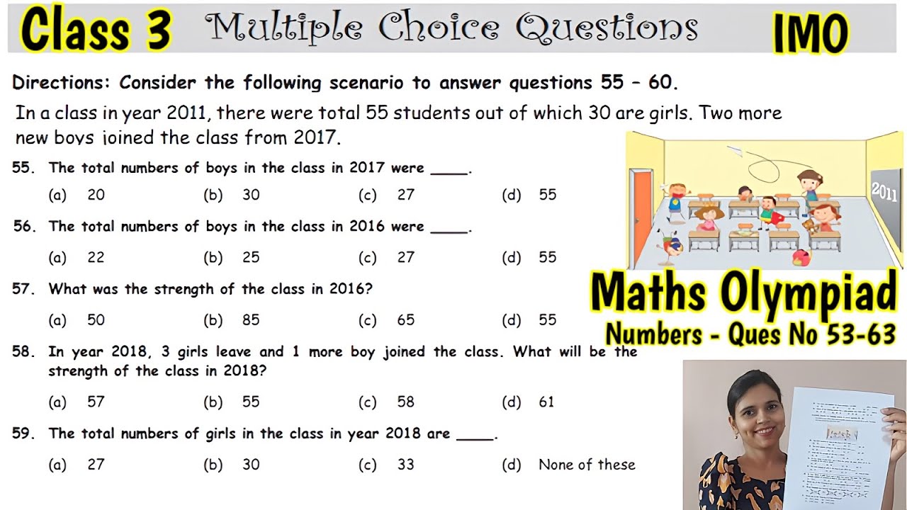 Olympiad Exam for Class 3 Maths 2023 | Maths Olympiad Mock Test for Class 3 | IMO Class 3