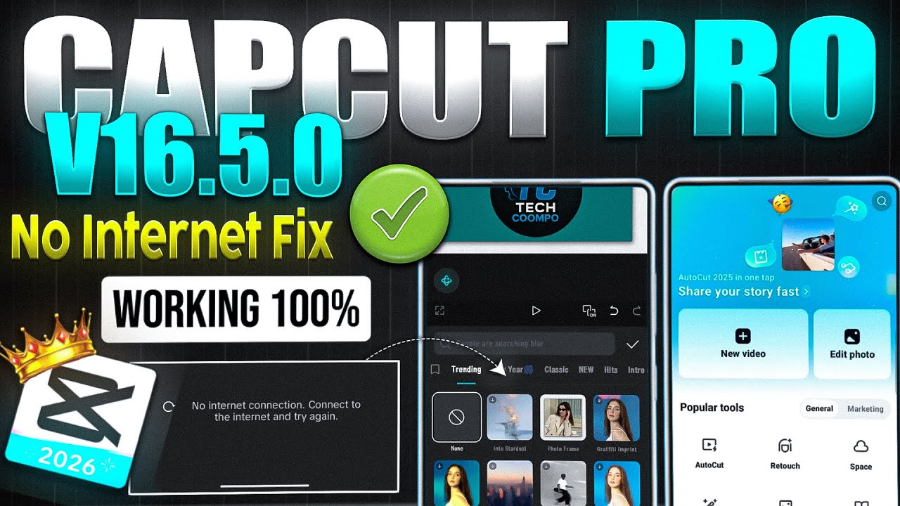 CapCut 16.5.0 ❌ Not Opening? | Network & No Internet Problem FIX (2026)