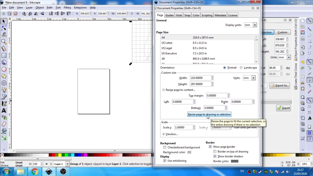 making a paper guitar template using inkscape