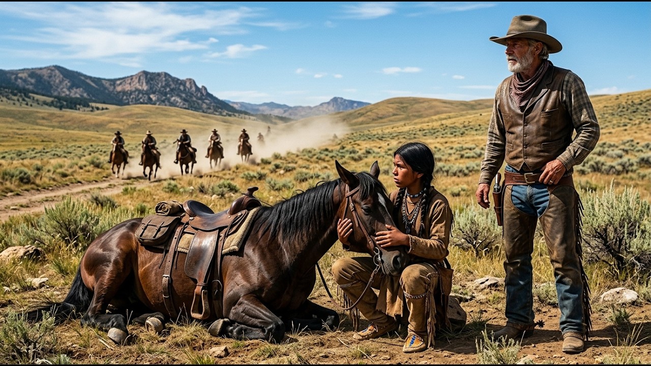 Старый ковбой обнаружил мальчика из племени апачи, защищавшего раненую лошадь — несколько минут с...