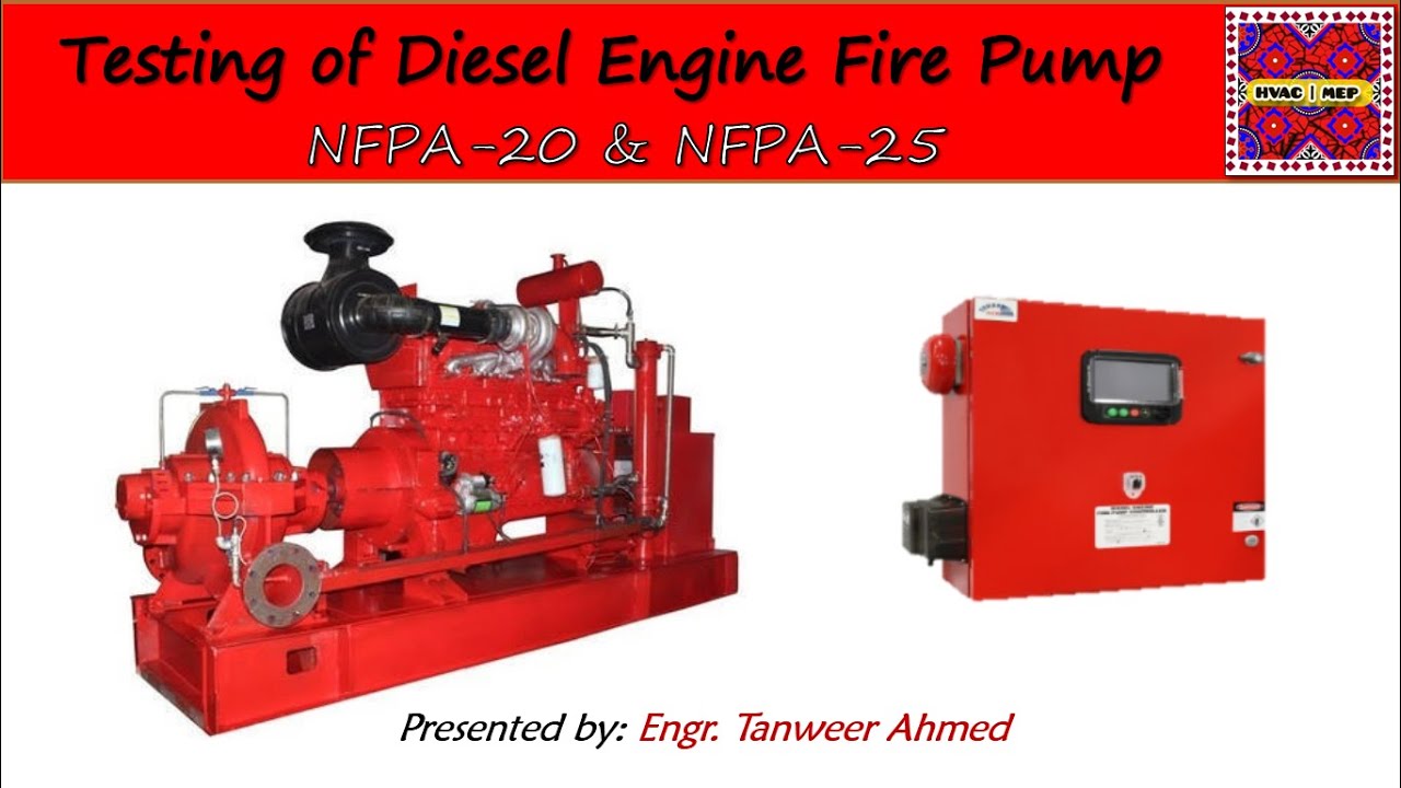Testing Requirement of Diesel Engine Fire Pump | NFPA 20 & NFPA 25 | in Urdu