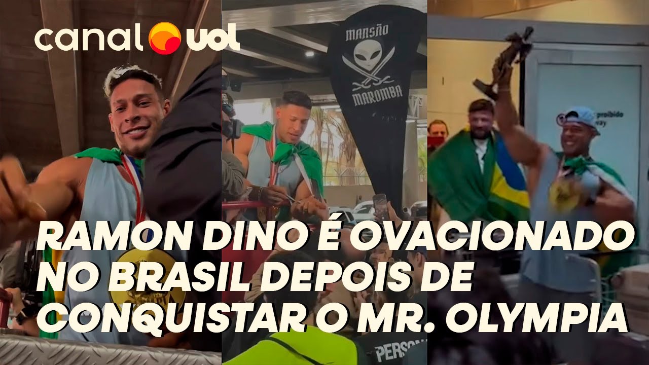 RAMON DINO É RECEBIDO COM FESTA NO BRASIL APÓS VITÓRIA HISTÓRICA NO MR. OLYMPIA 2025