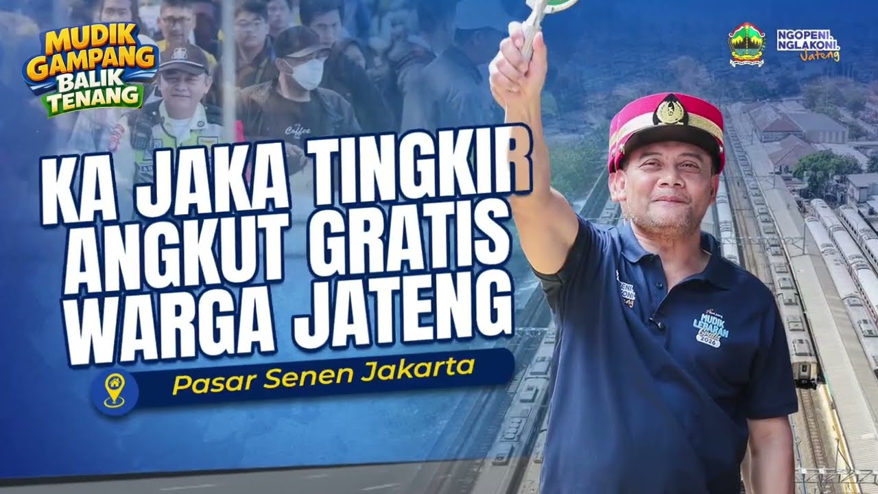 Mudik Gratis Moda Kereta Api, KA Jaka Tingkir Angkut Gratis Warga Jateng