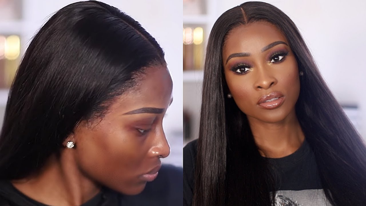 HOW I LAY MY FRONTAL WIG WITH NO BABY HAIR FT UNICE HAIR