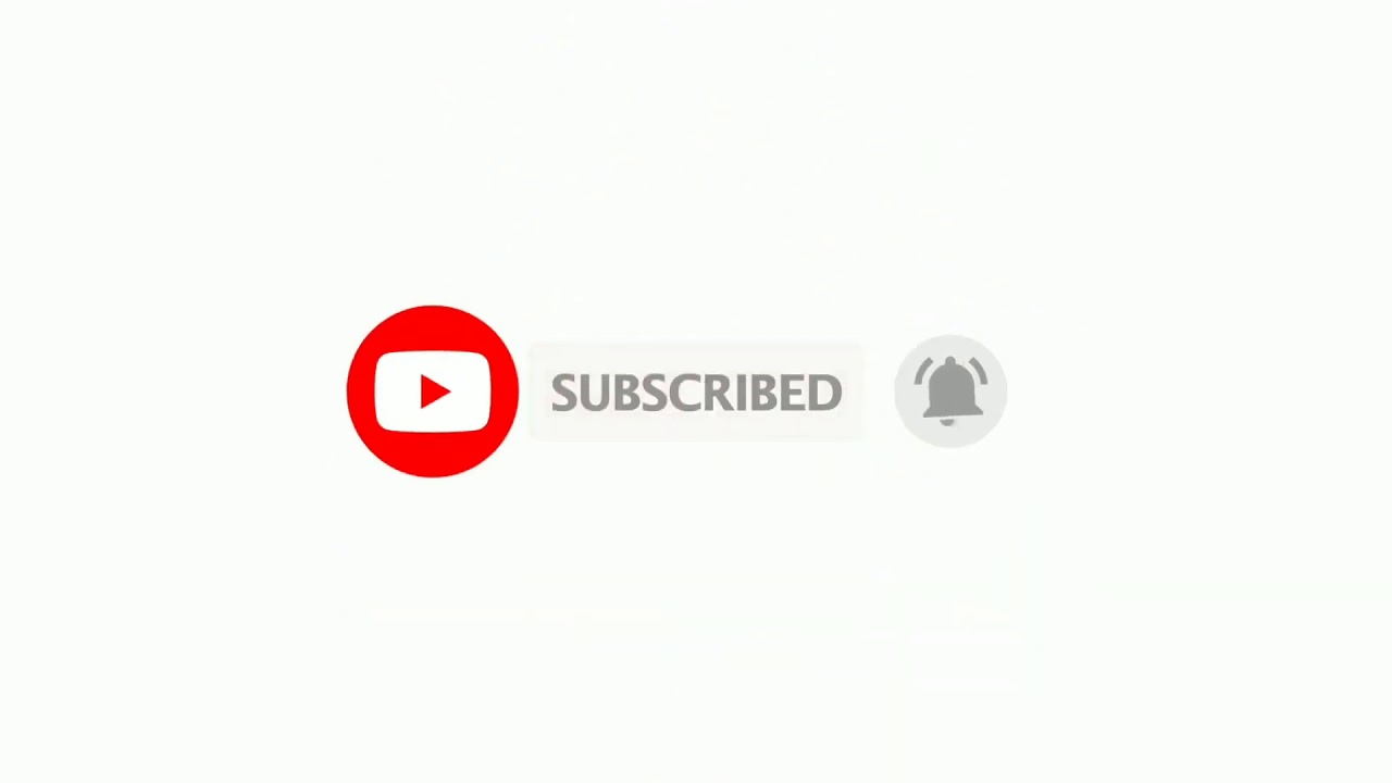 White screen subscribe button with the bell