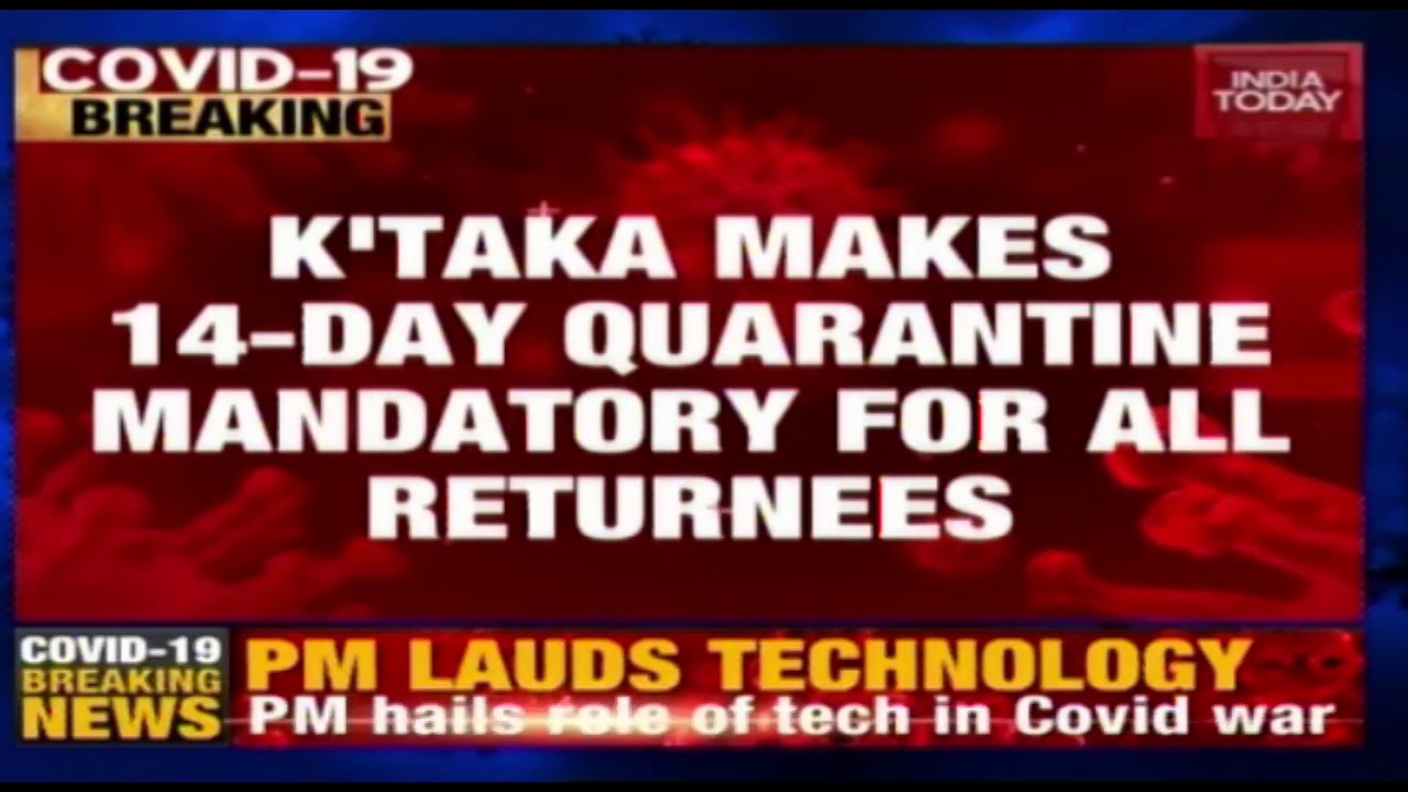 Covid-19 Update: Karnataka Makes 14-Day Quarantine Mandatory For All Returnees