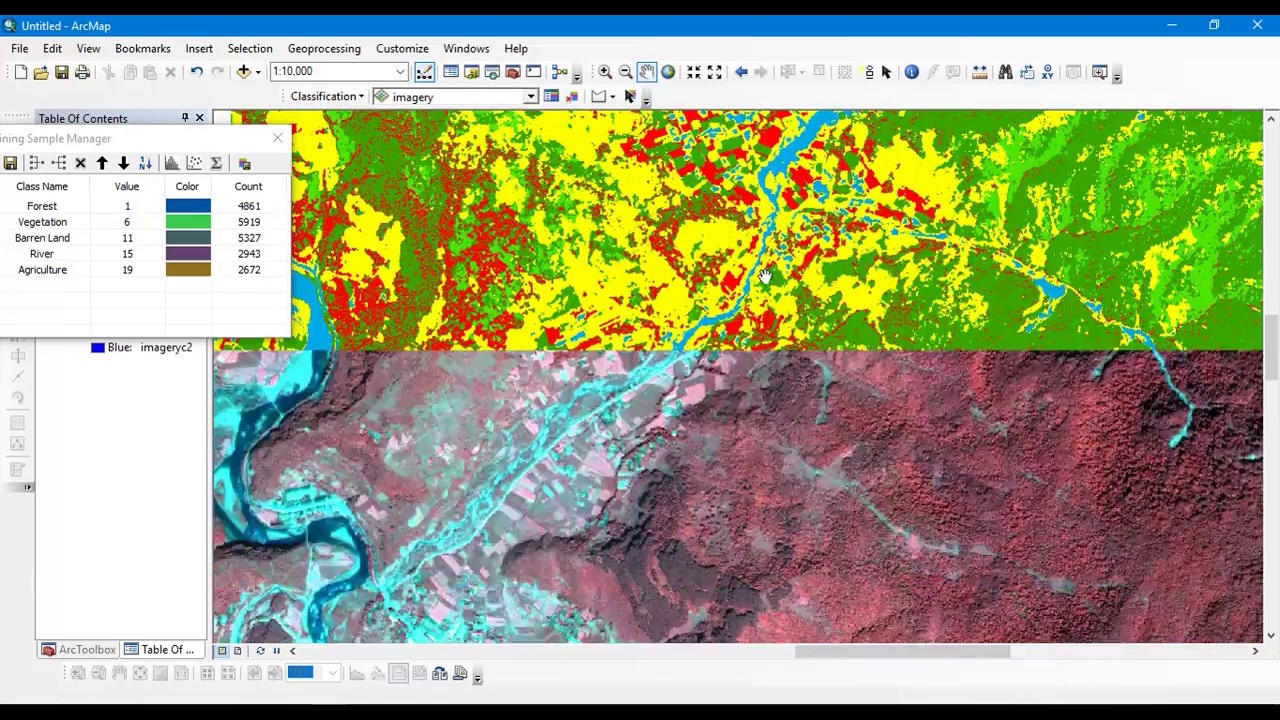 LULC using ArcGIS/ Maximum Likelihood Supervised Classification using 1M Resolution Imagery