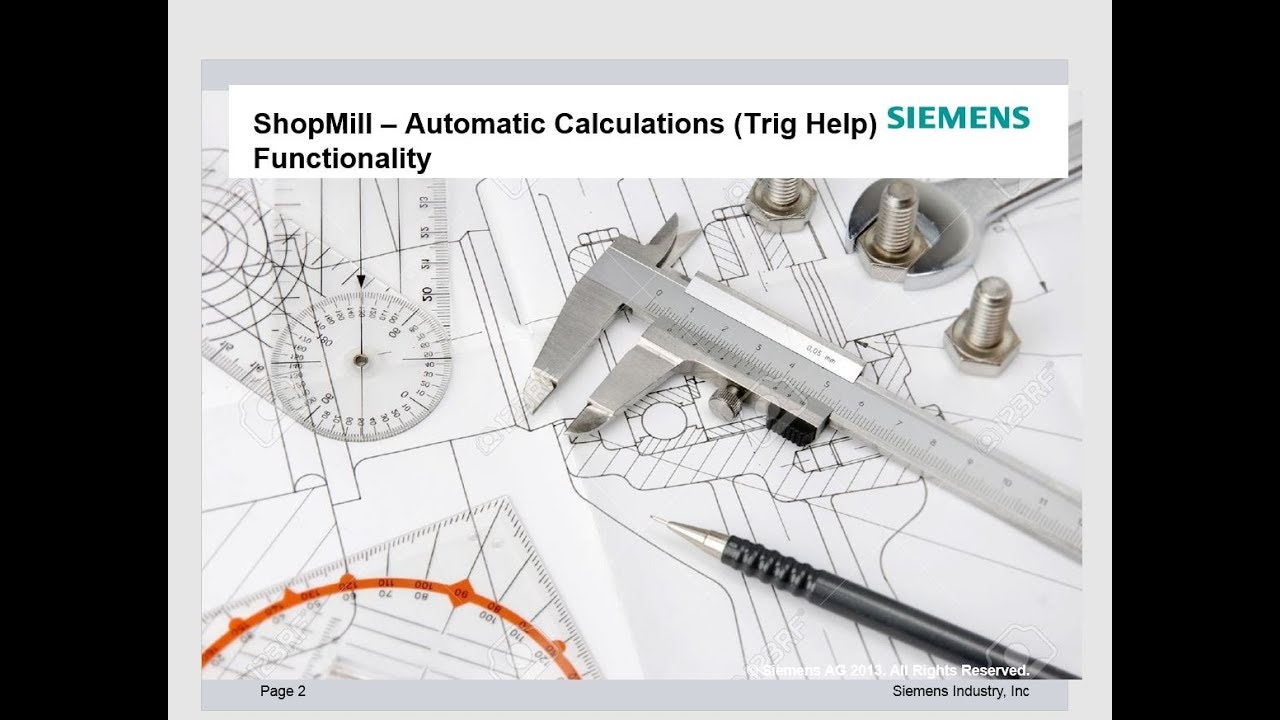 Automatic calculations  for ShopMill SINUMERIK 840D Sl & 828D Milling