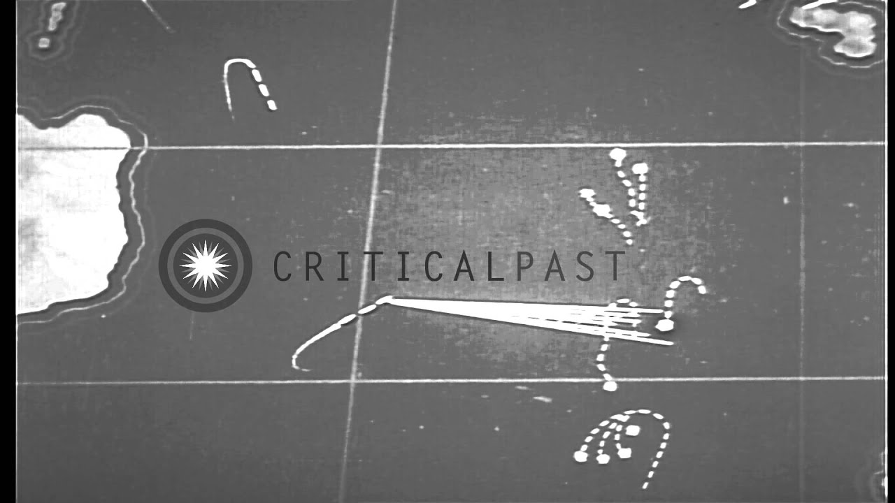 Allied forces battle the Japanese for the Surigao Strait in the Philippine island...HD Stock Footage