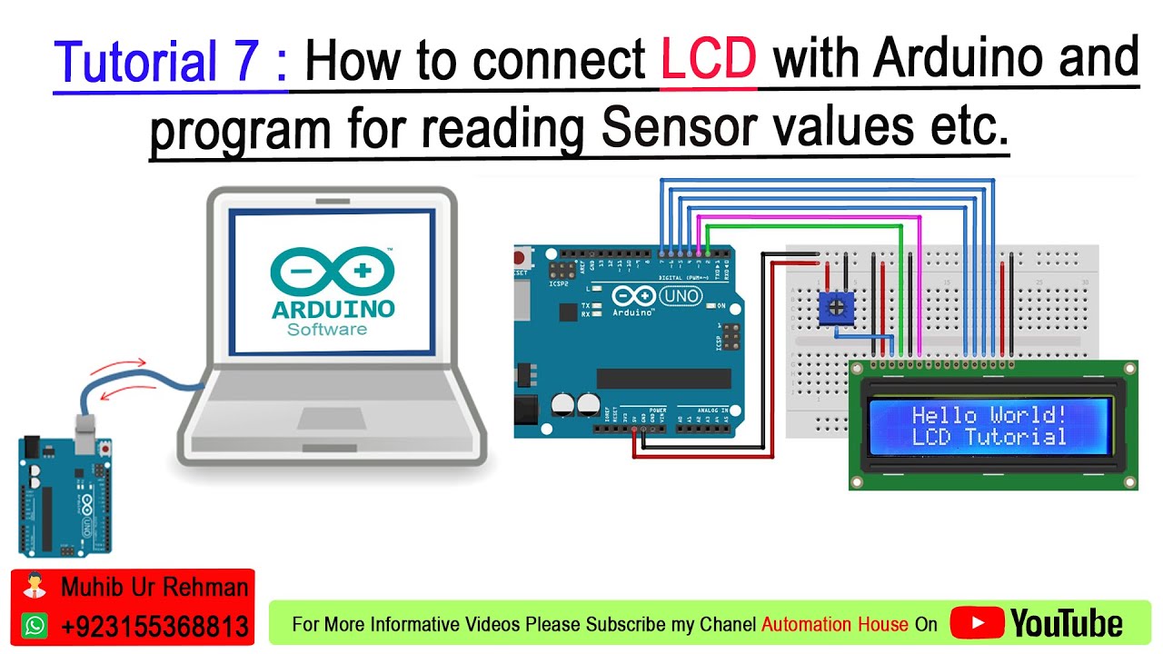 How to connect 16x2 LCD with Arduino and Write msg Urdu||Hindi #Liquid_crystal_display with Arduino