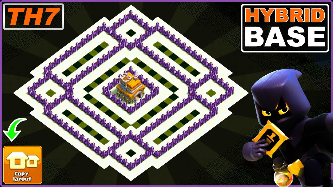 NEW! Town hall 7 (TH7) Hybrid Base 2023 Copy Link - Clash of Clans