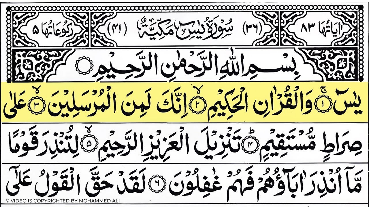 Surah Yasin (Yaseen) سورة يس 🕌 | With Arabic Text | Sheikh Alaa Aqel | Soothing Recitation | Ep12