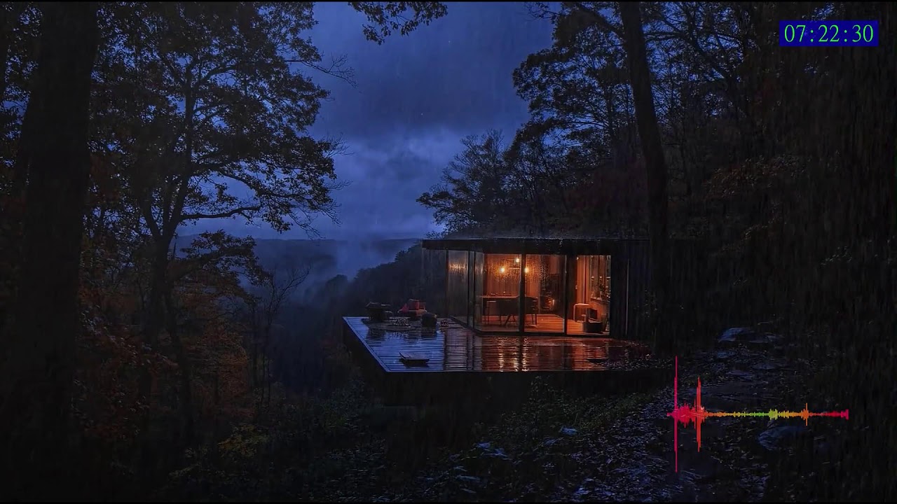 Relaxing Rain Forest Sounds with Piano for Calm Night Mind