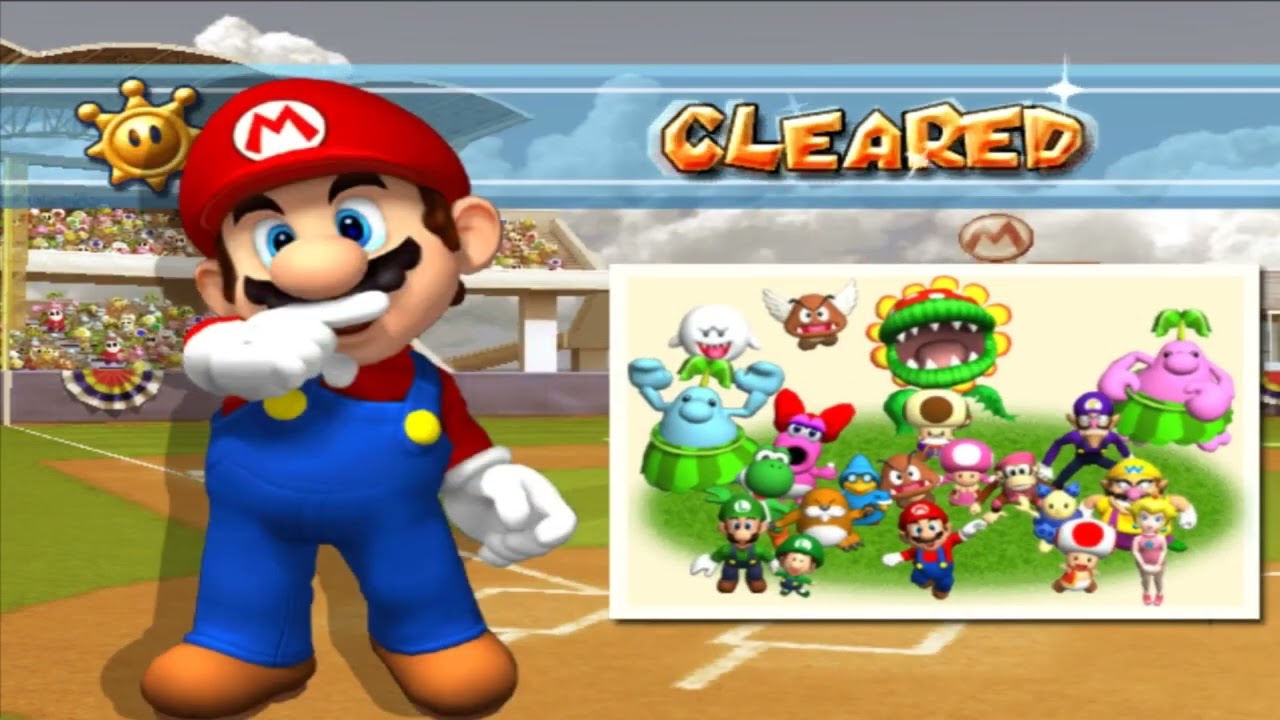 Mario Superstar Baseball - Mushroom Level Ending