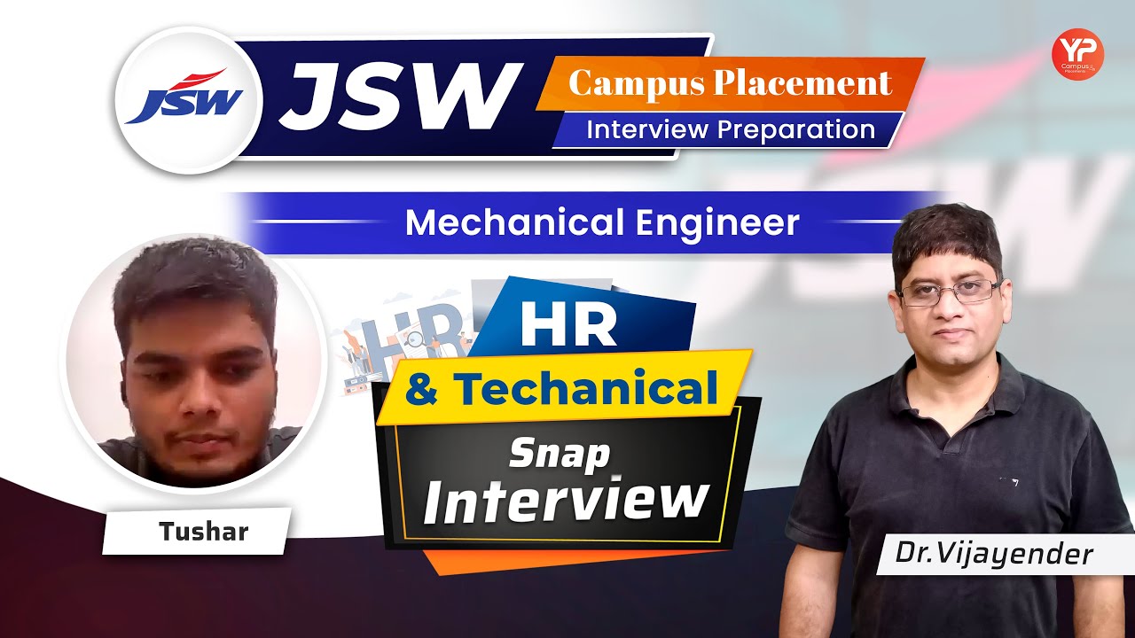 HR & Technical Snap for JSW Campus Placement Interview | PI, GD, GT Guidance & Preparation
