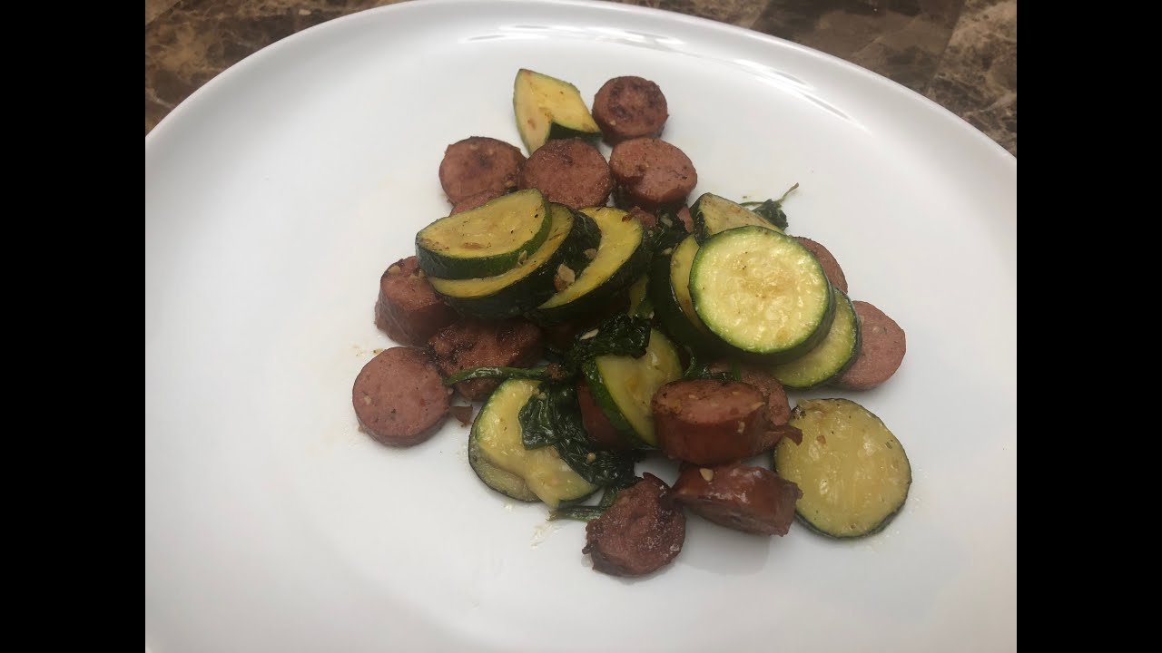 Chop'N It Up w/Vanessa J -Keto-style Episode 3 (Sizzling Sausage & Zucchini w/ a touch of Spinach)
