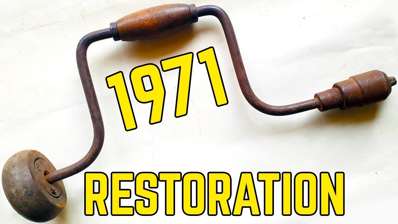 Vintage Rusty Hand Drill Restoration 1971's