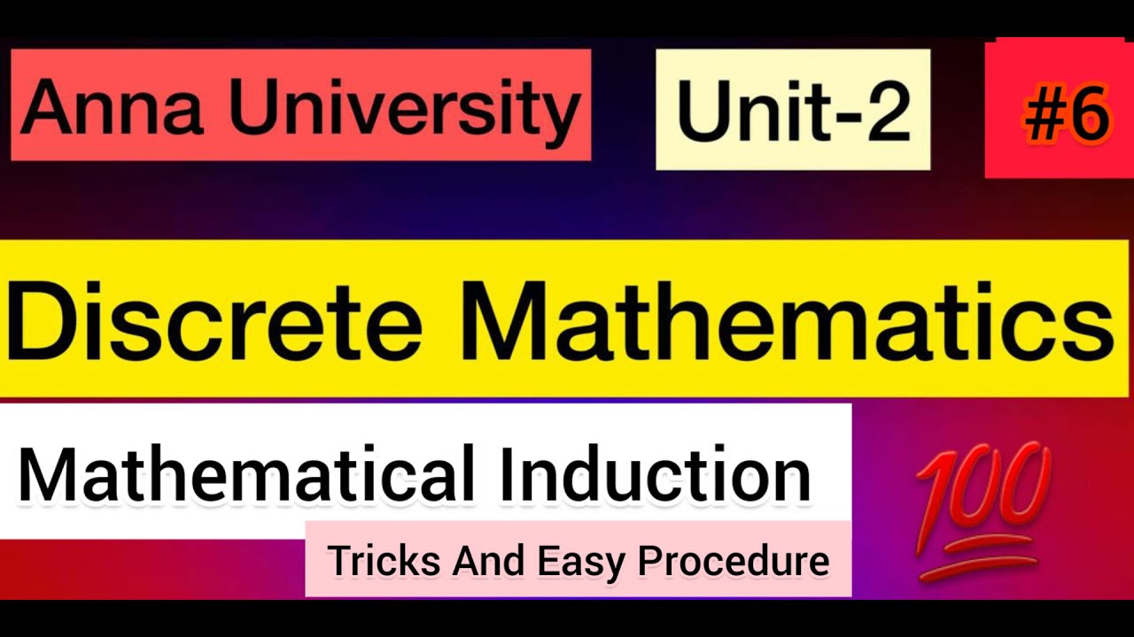 Discrete Mathematics | Mathematical Induction | Unit-2 | #6 | Anna University | Tamil