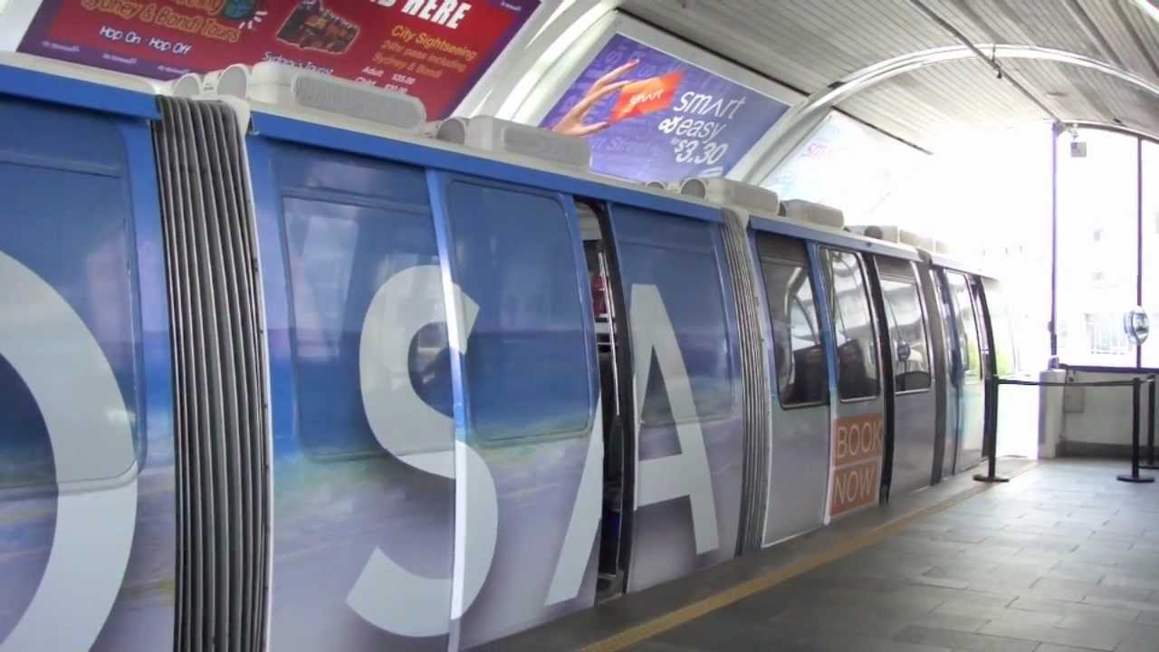 Sydney Monorail Ride - Darling Park to Harbourside, Sydney CBD, Australia