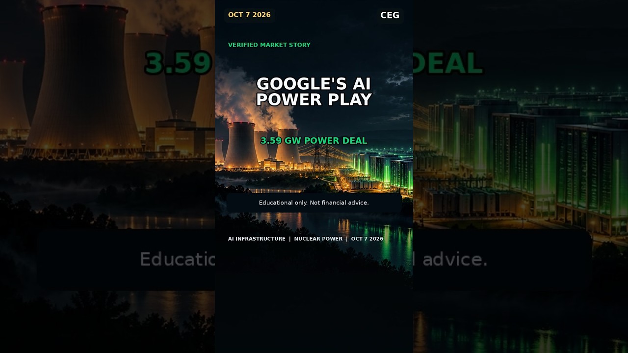 GOOGLE + CEG: AI POWER PLAY ⚡ 3.59 GW Nuclear Deal | Oct 7 2026 #Shorts