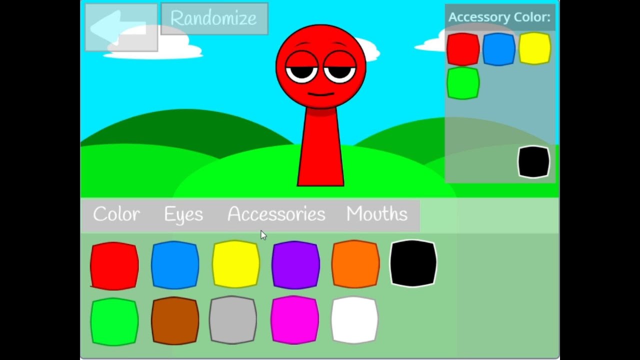 Creating my own character in SPRUNKI!