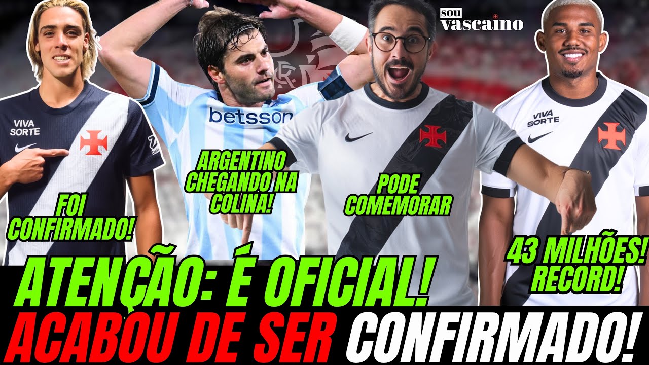 ATENÇÃO É OFICIAL: MAIS 2 FECHARAM AGORA A TARDE COM O VASCO! $70 MILHÕES POR MEIA ARGENTINO?