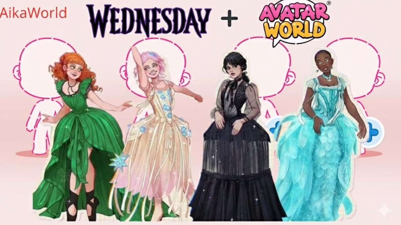 Wednesday Addams Inspired Look in Avatar World# WednesdayAddams