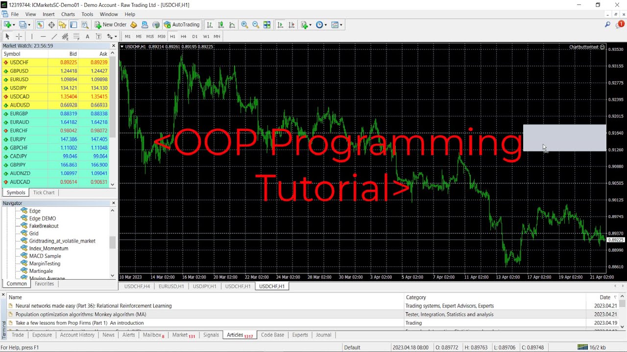 MQL4 Programming: Creating a Drag-Enabled Chart Object Button with Time and Price coordinates (OOP).