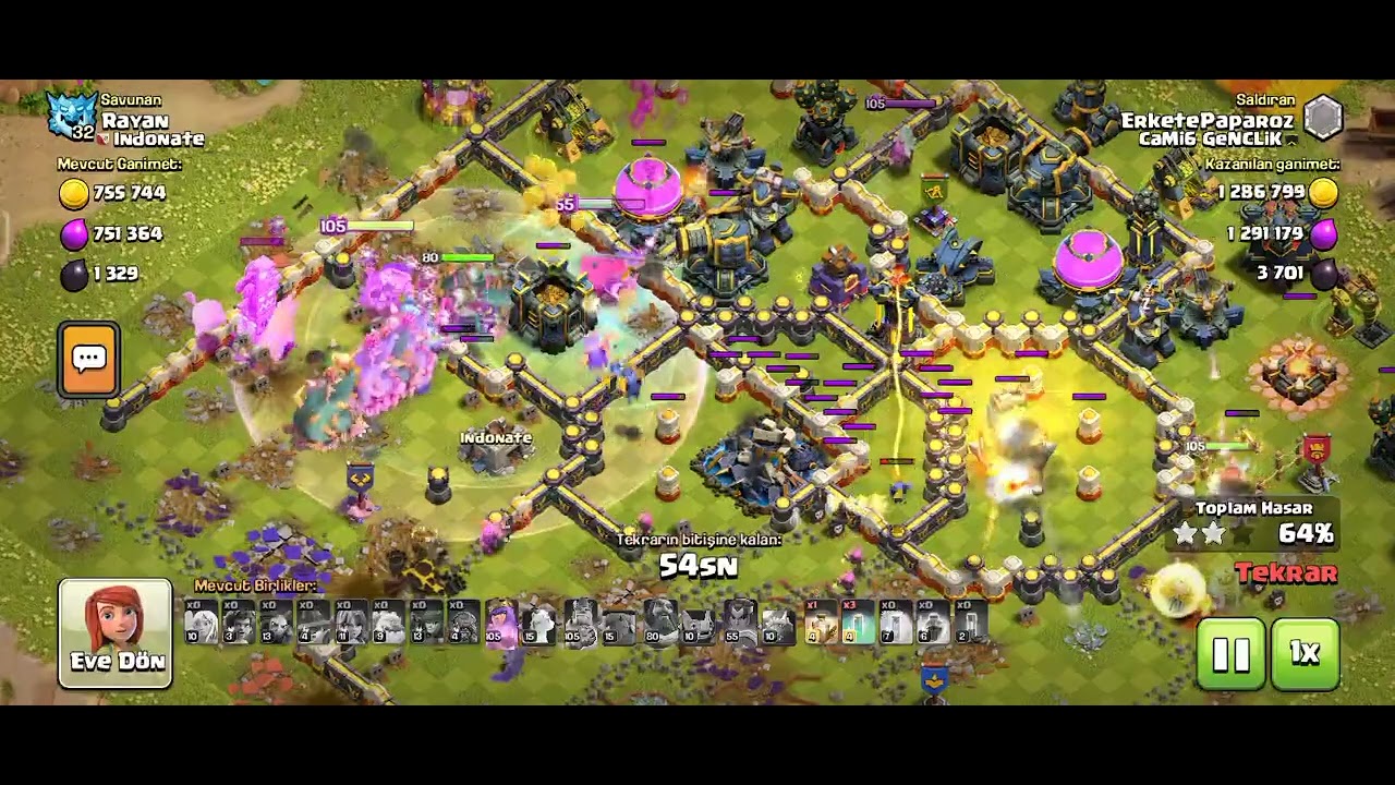 Clashofclash da Cook basit saldırı ve Cook kolay 3 yıldız...